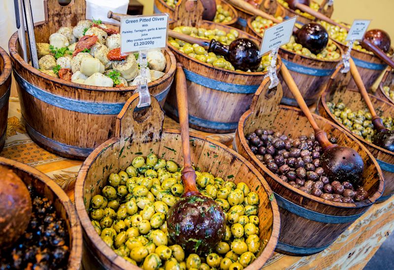 Olive stall, Villefranche-sur-Mer