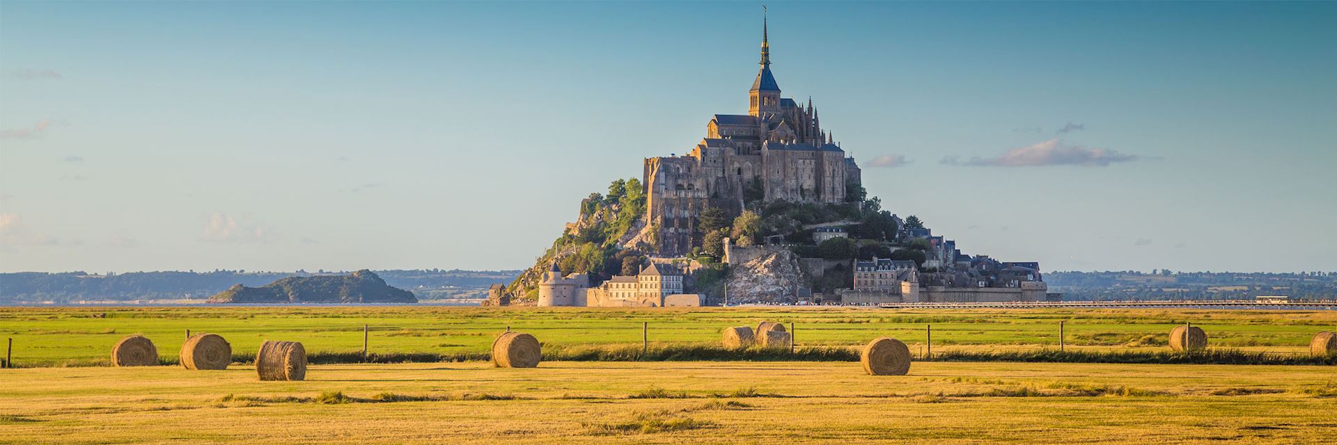 Le Mont Saint-Michel at sunset, Normandy, France