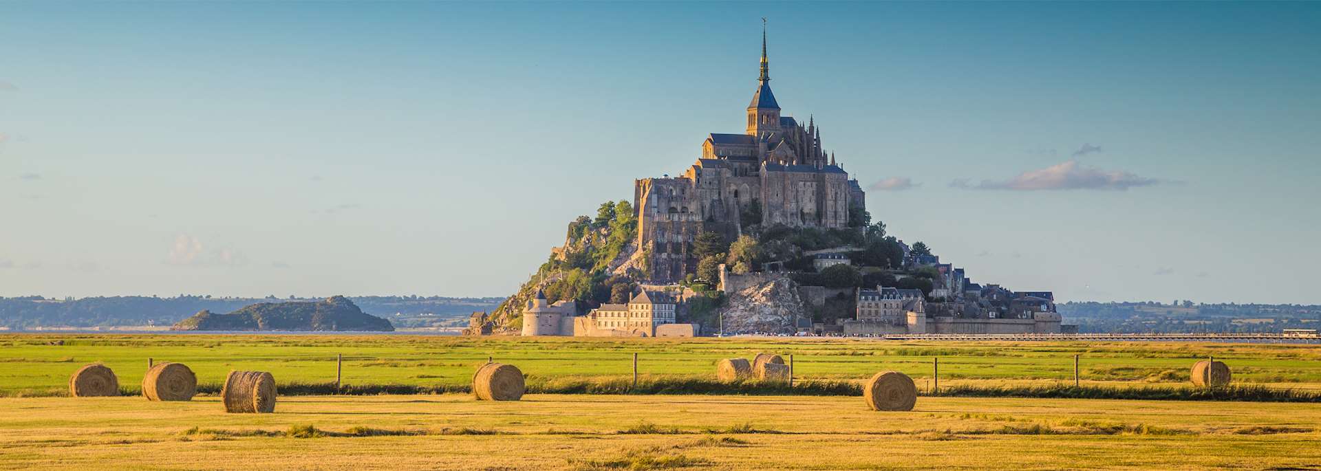 Le Mont Saint-Michel at sunset, Normandy, France
