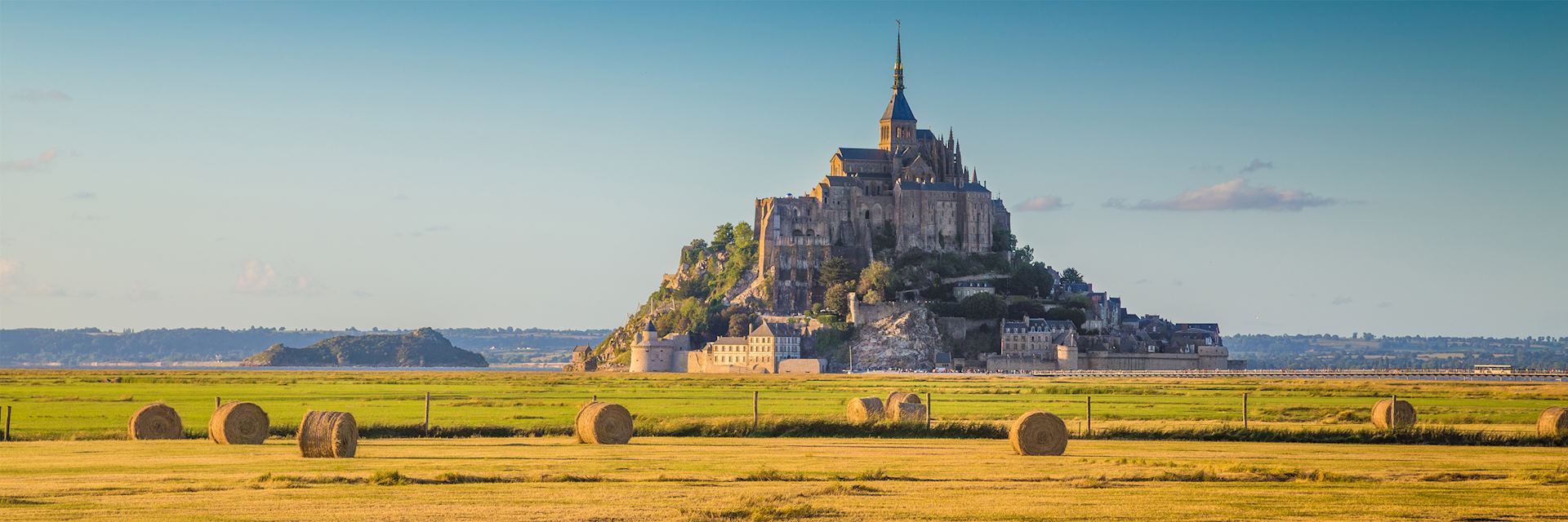 Le Mont Saint-Michel at sunset, Normandy, France