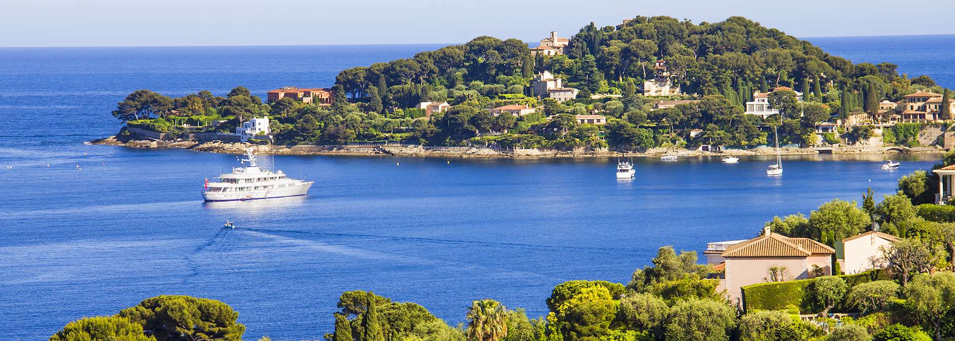 Aerial view of Cap Ferrat, French Riviera