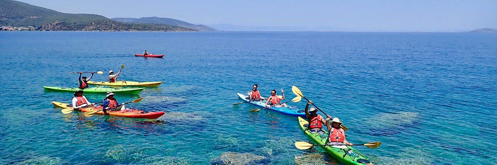 Kayaking to the sunken ruins of Epidavros