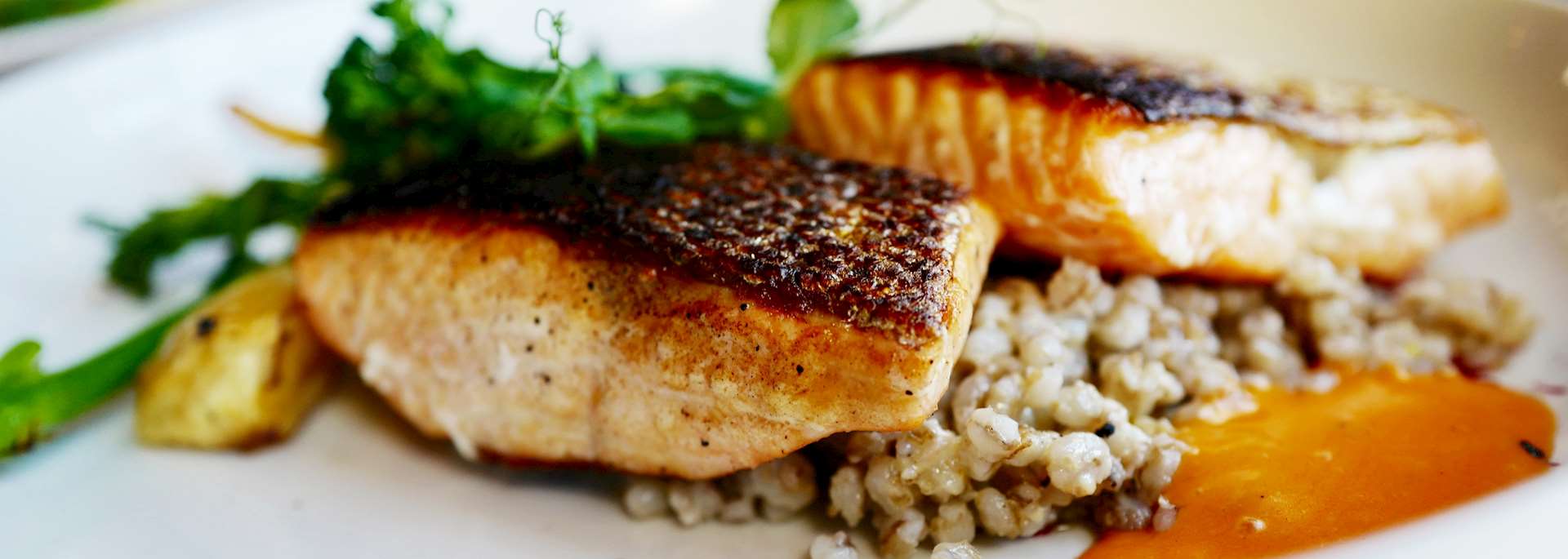 Pan-fried salmon