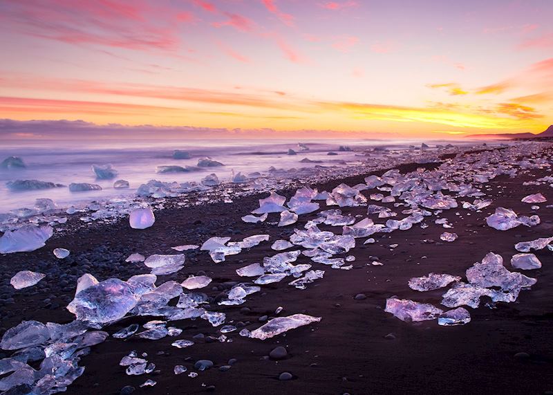 Diamond Beach, Jökulsárlón glacial lagoon