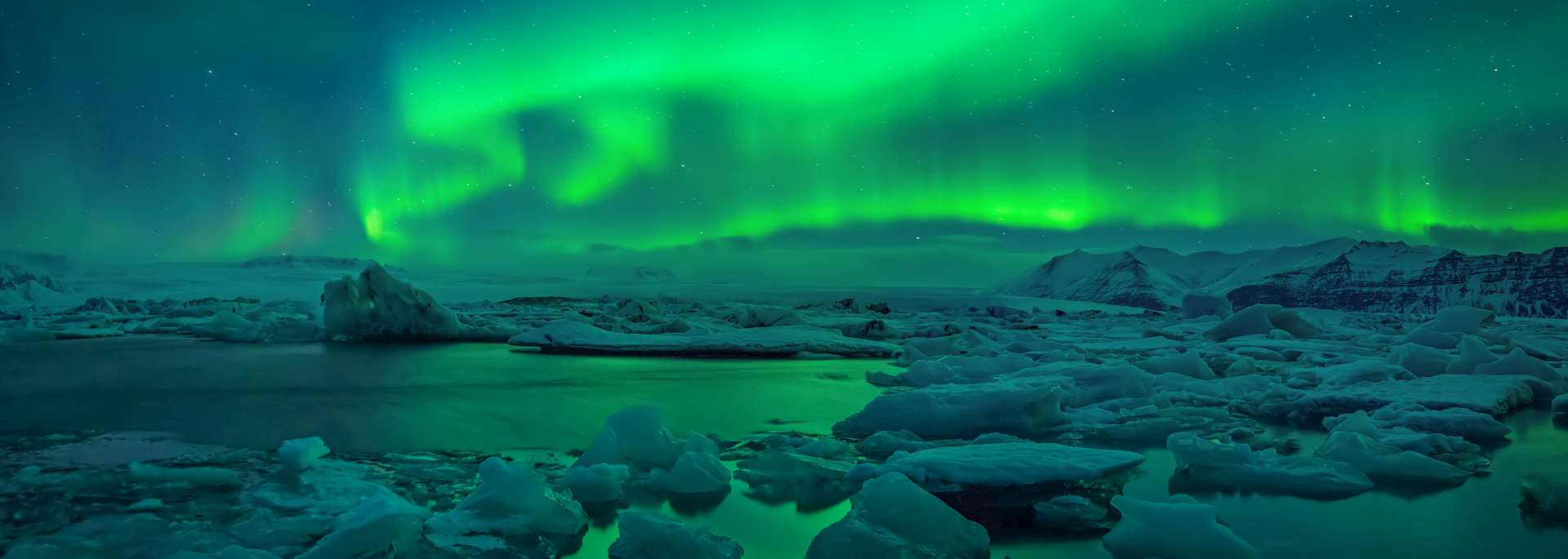 Northern lights, Jökulsárlón