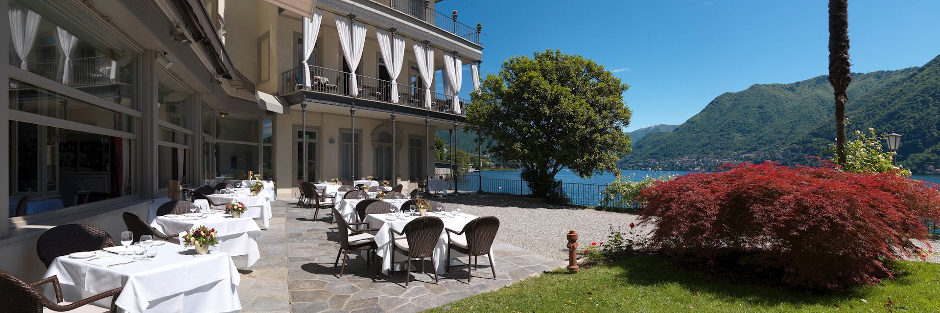 Restaurant terrace, Hotel Villa Flori
