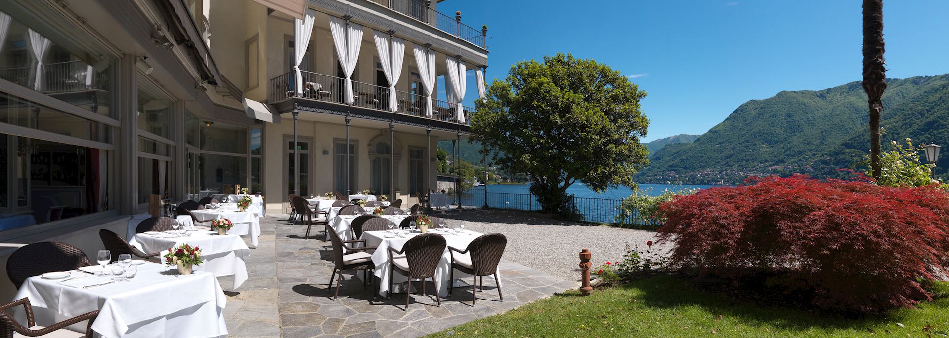 Restaurant terrace, Hotel Villa Flori