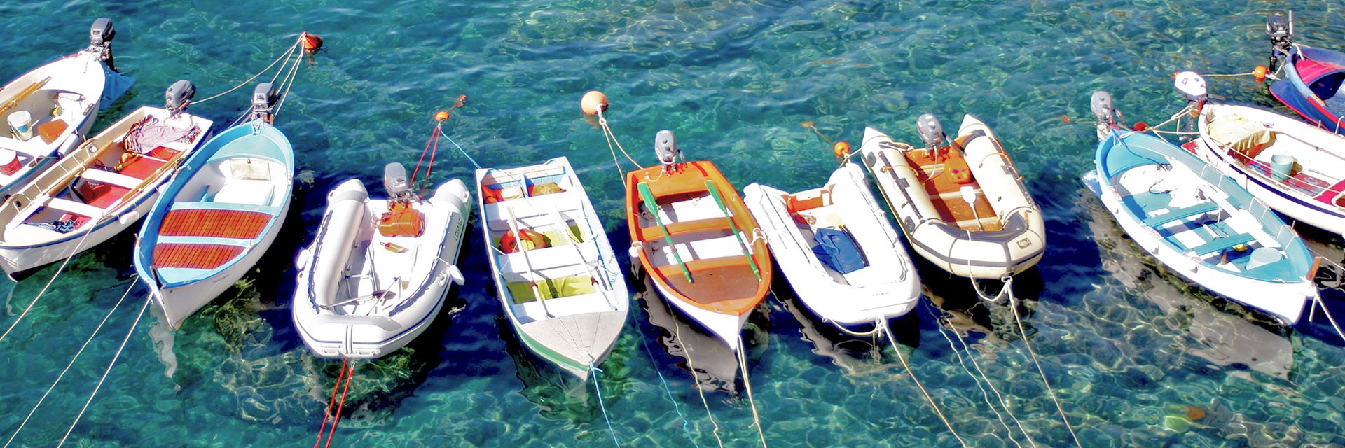 Boats moored, Amalfi Coast