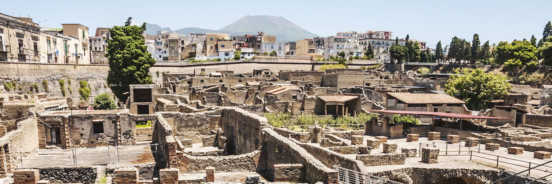 View over Herculaneum, Italy
