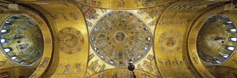 Gold mosaic ceiling in St Mark’s Basilica