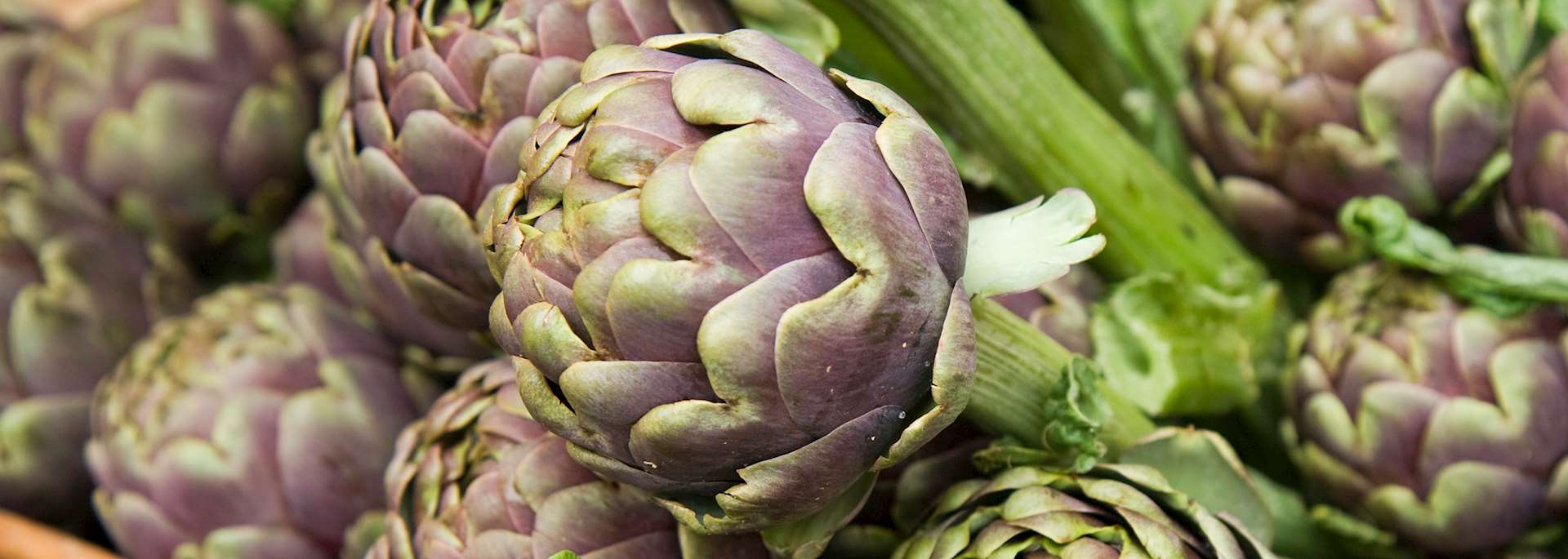 Artichokes at a market stall in Rome
