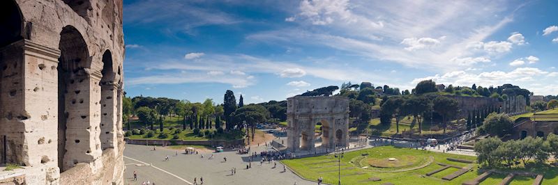 The Colosseum and Palatine Hill