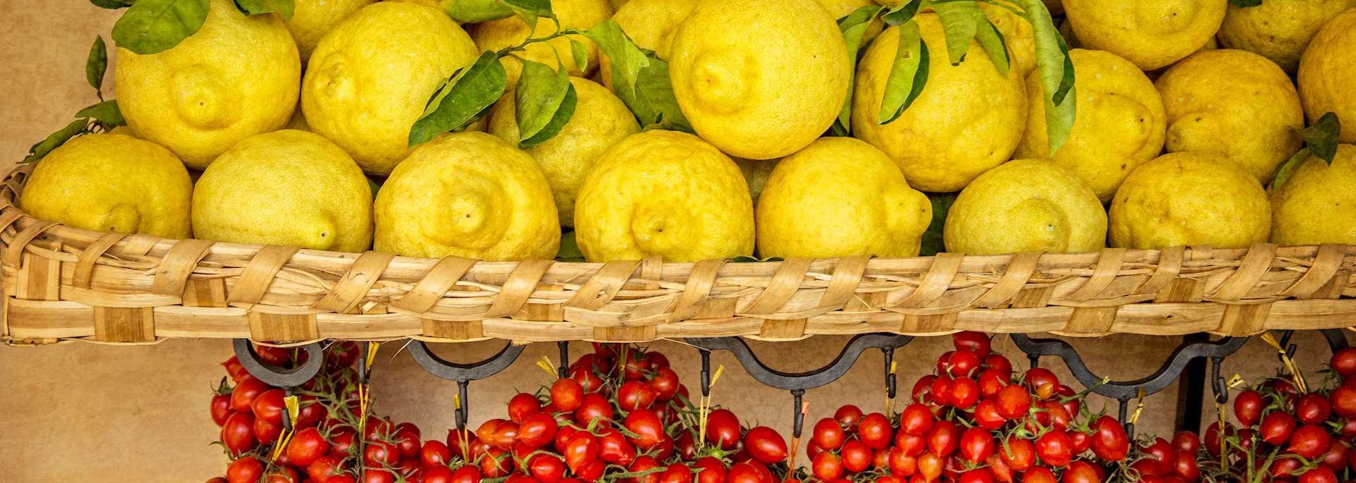 Lemons grown on the Amalfi Coast, Italy
