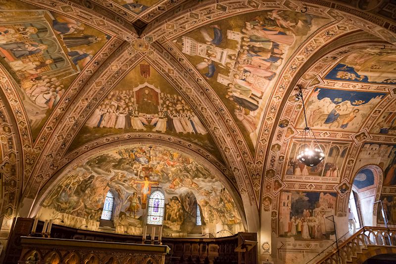Ceiling frescoes in the basilica, Assisi