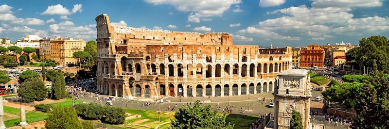 The Colosseum in Rome was built by Emperor Vespasian in 72 AD