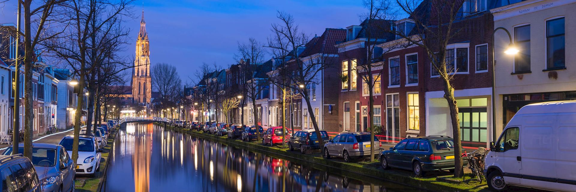 Canal in the city of Delft