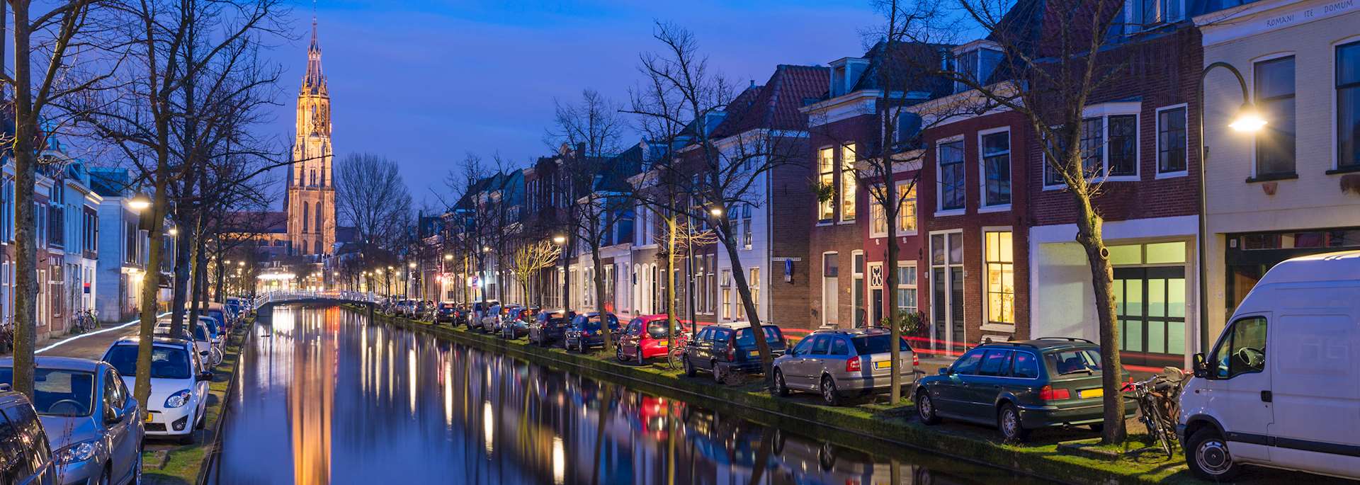 Canal in the city of Delft