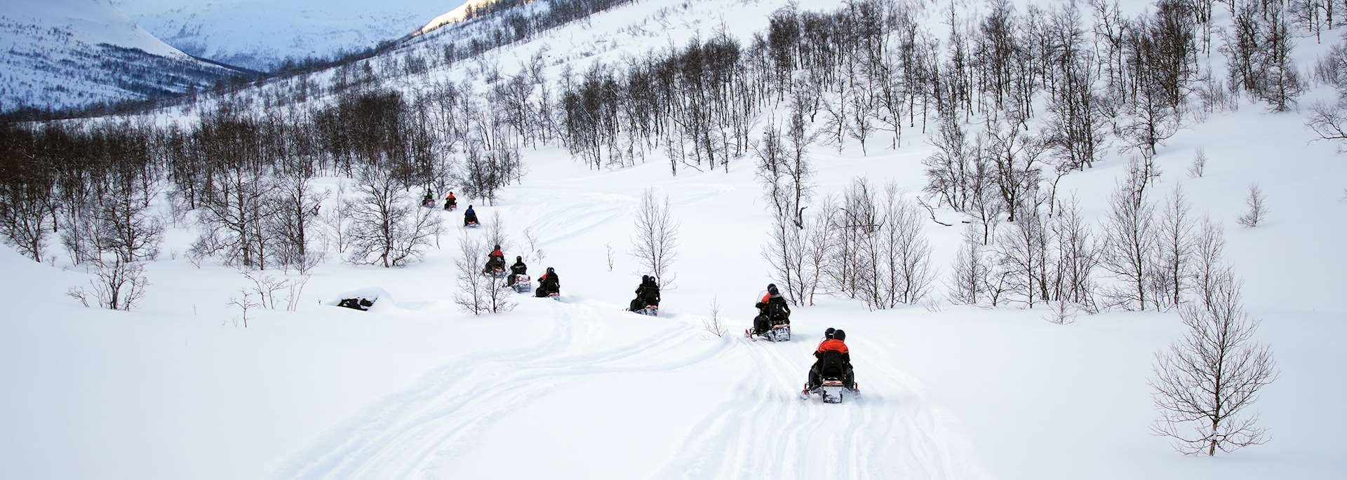 Snowmobiling in northern Norway