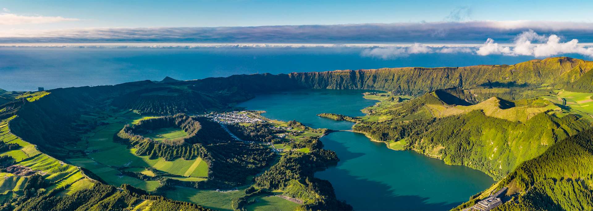 Aerial view of São Miguel Island