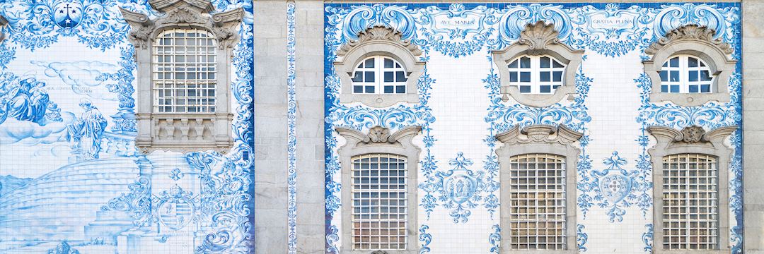 Traditional tiled church, central Porto