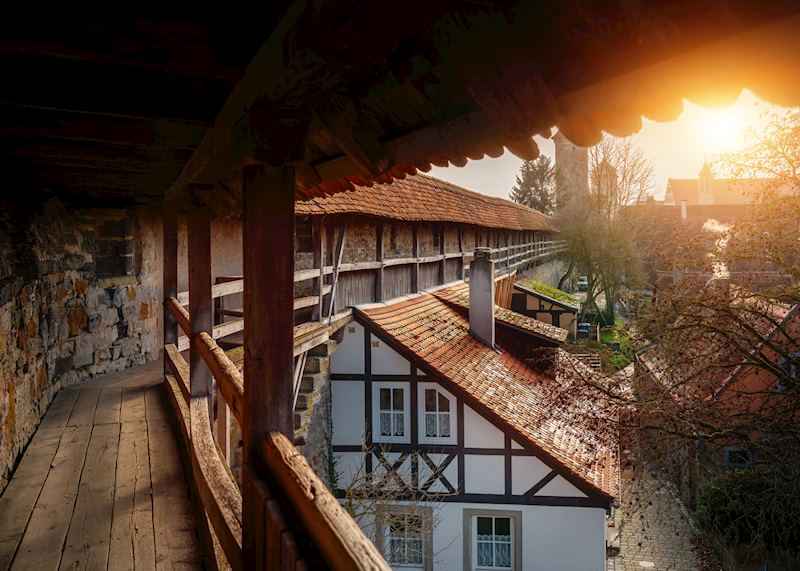 Medieval walls of Rothenburg, Germany
