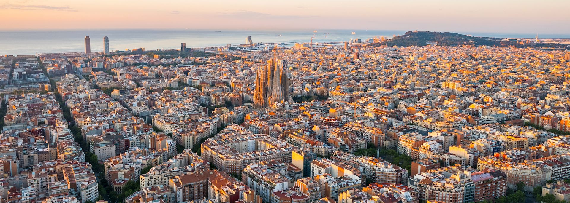 Aerial view of Barcelona