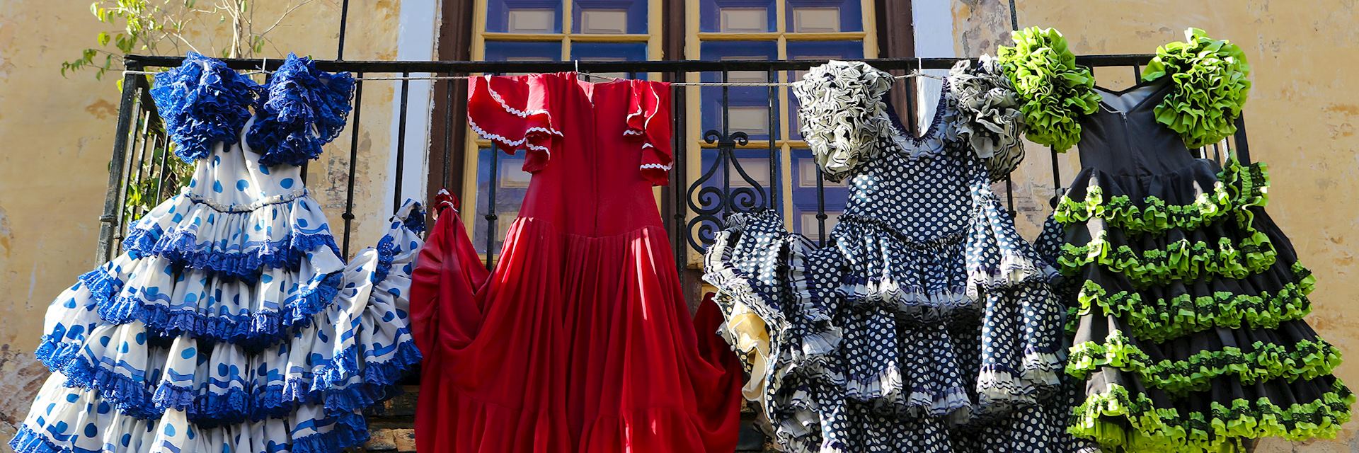 Traditional flamenco dresses