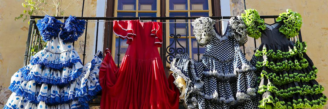 Traditional flamenco dresses