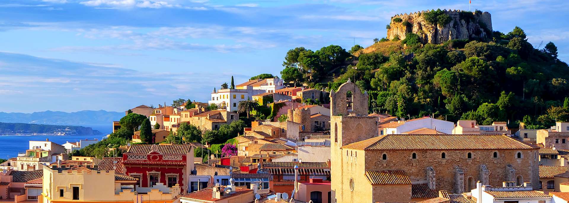 Medieval castle in Begur town, Catalonia, Spain