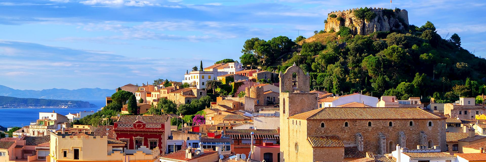 Medieval castle in Begur town, Catalonia, Spain