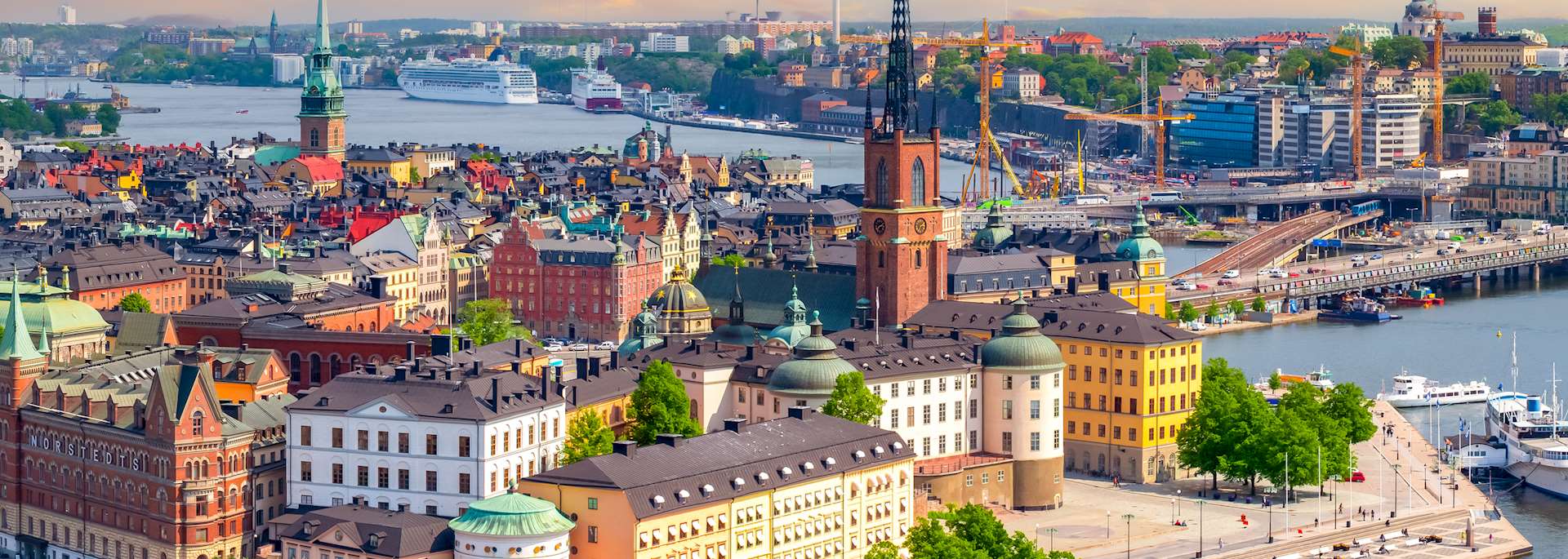 Aerial view of Stockholm's old town