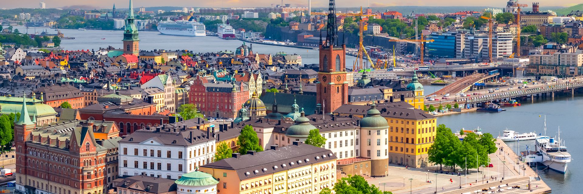 Aerial view of Stockholm's old town