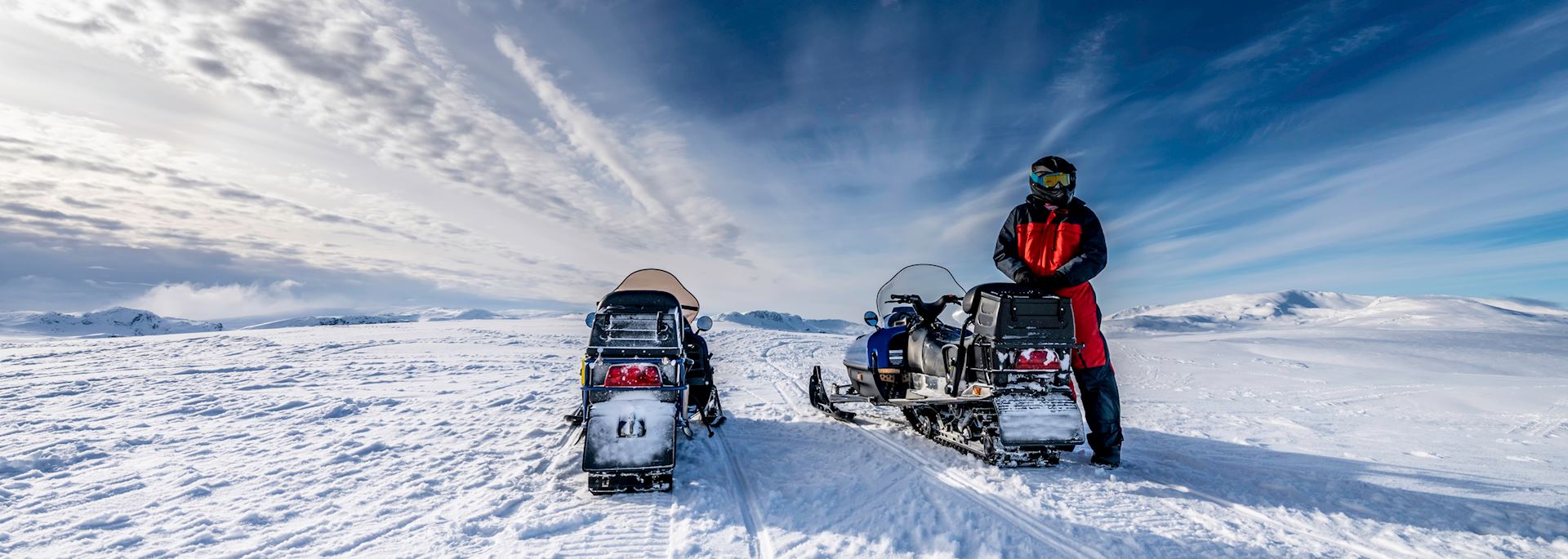 Snowmobiling in Swedish Lapland