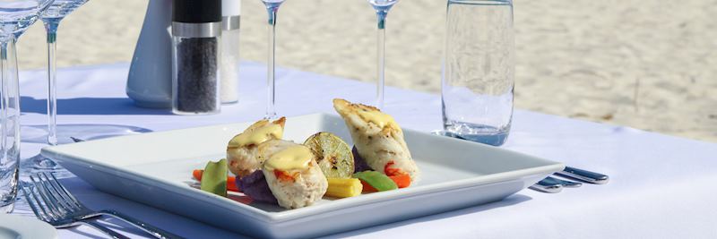 Seafood lunch in the Maldives