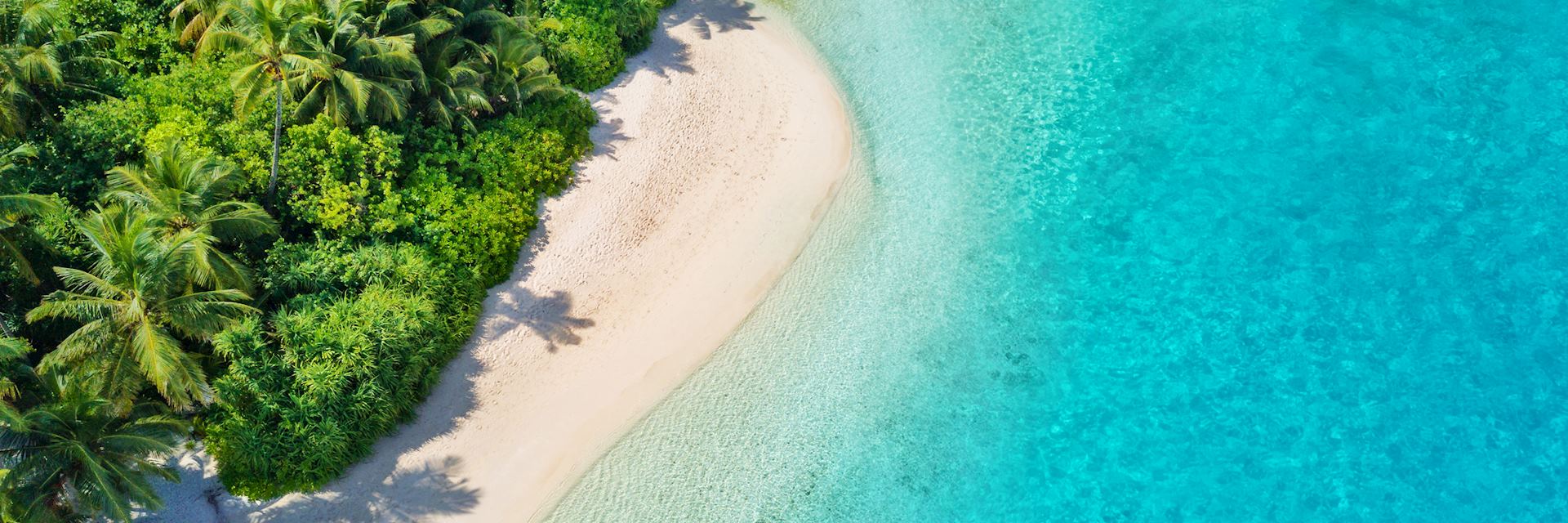 Maldives beach aerial view