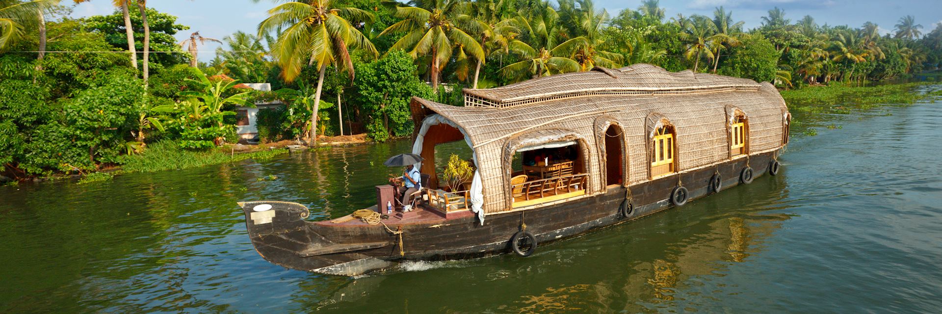 Houseboat sailing on Kerala's Backwaters
