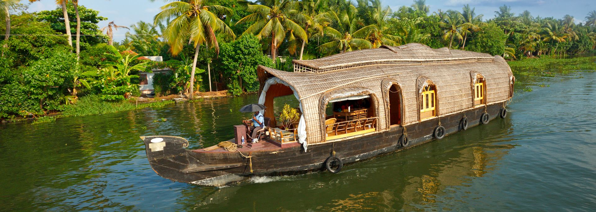 Houseboat sailing on Kerala's Backwaters