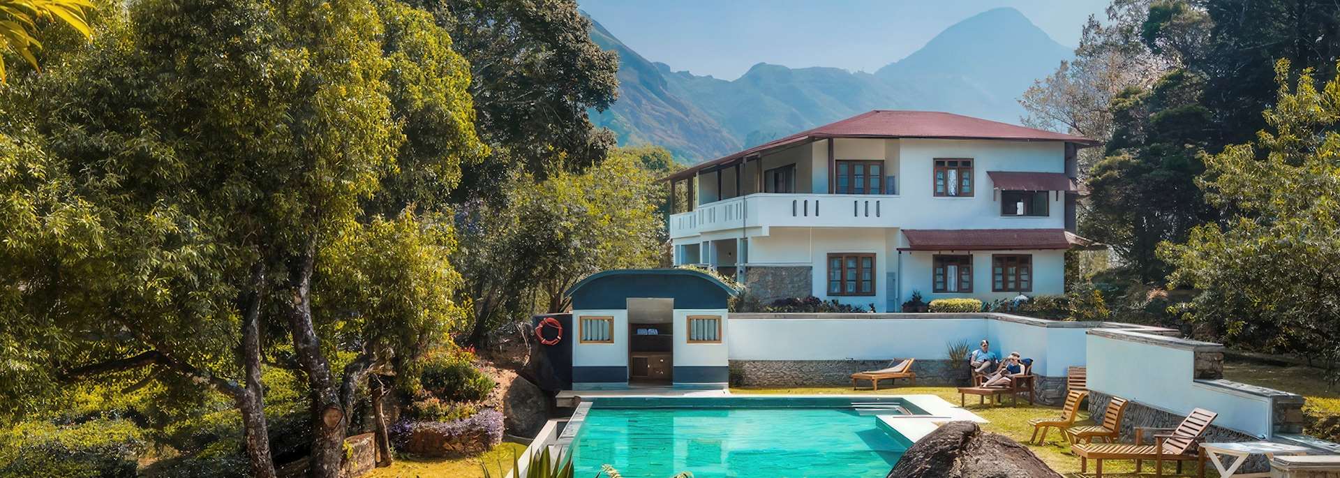 Swimming pool at Windermere Estate, Munnar