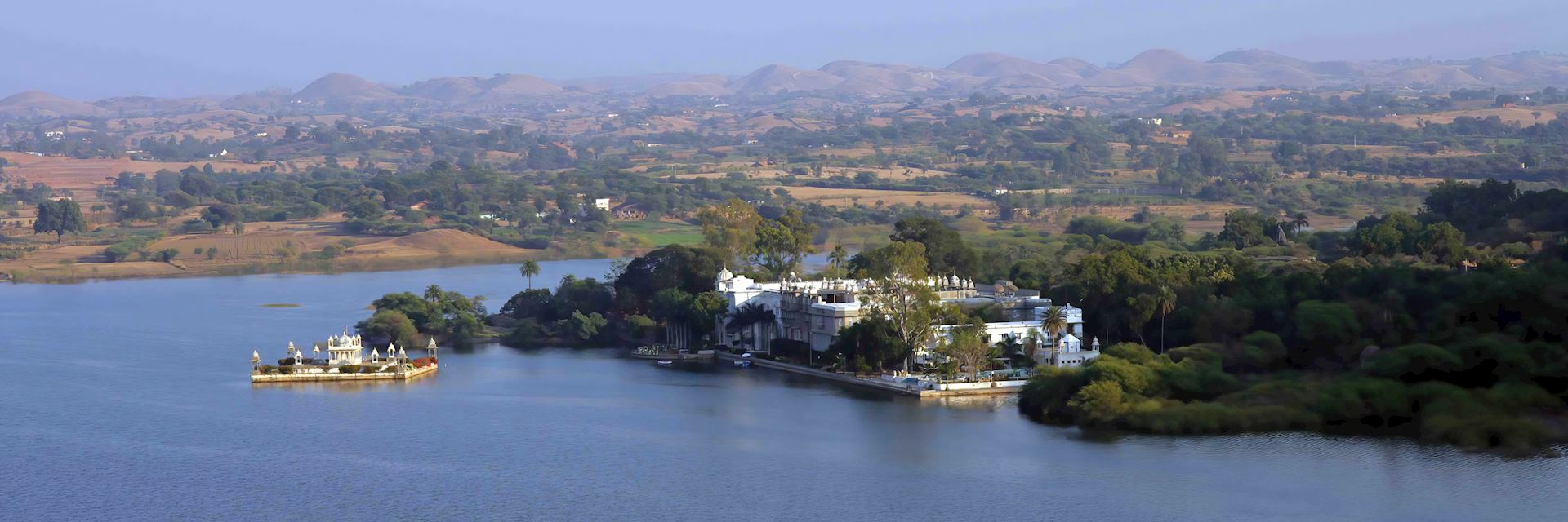Aerial view of Udai Bilas Palace, Dungarpur