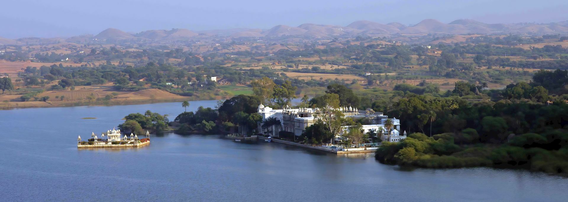 Aerial view of Udai Bilas Palace, Dungarpur
