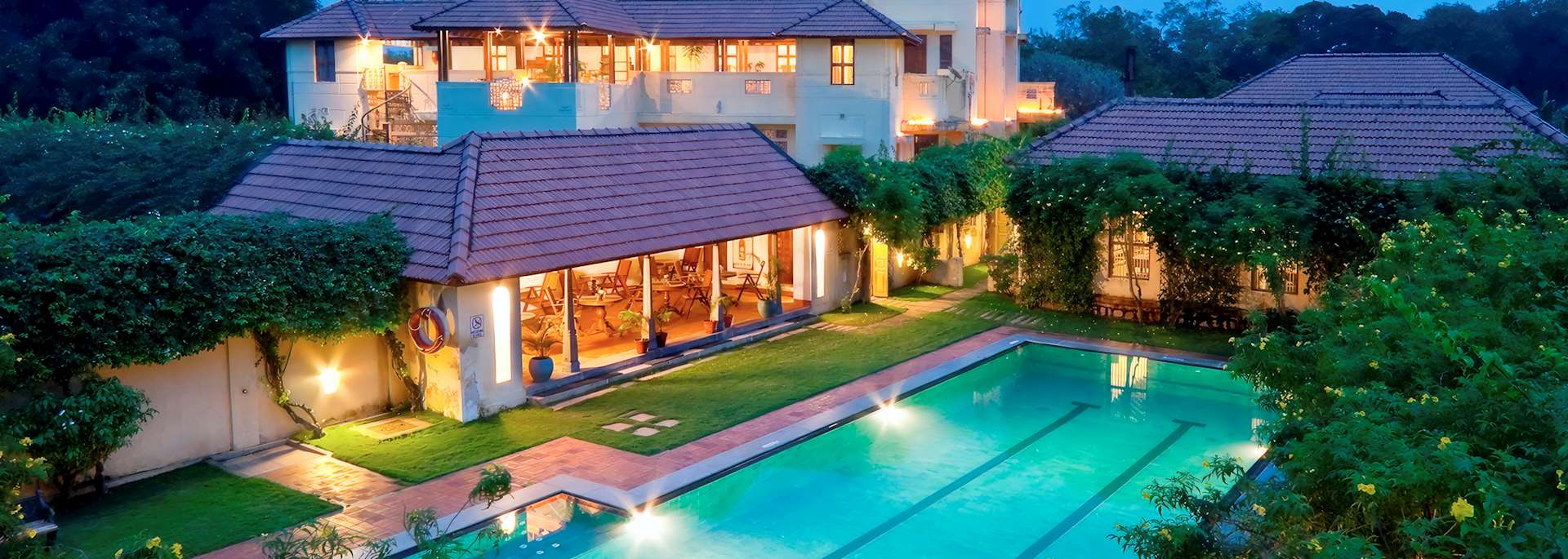 Swimming pool at Visalam, Chettinad