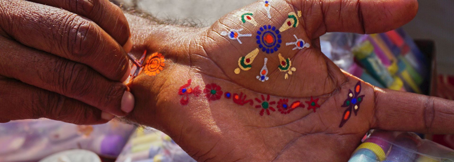 Henna painting in Jaipur