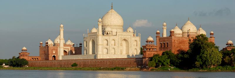 Taj Mahal from Mehtab Bagh at sunset