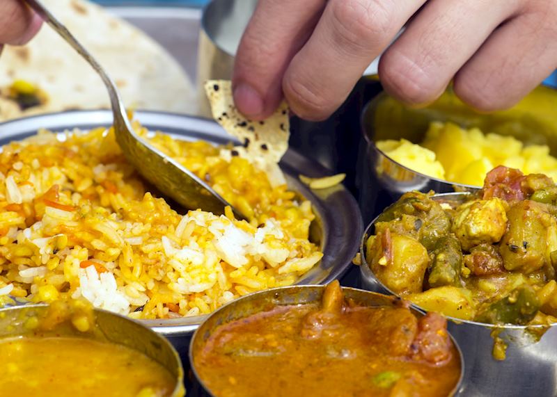 Thali is a traditional Indian way of serving food