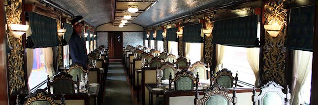 Dining cabin, Maharajas' Express Dining cabin, Maharajas' Express