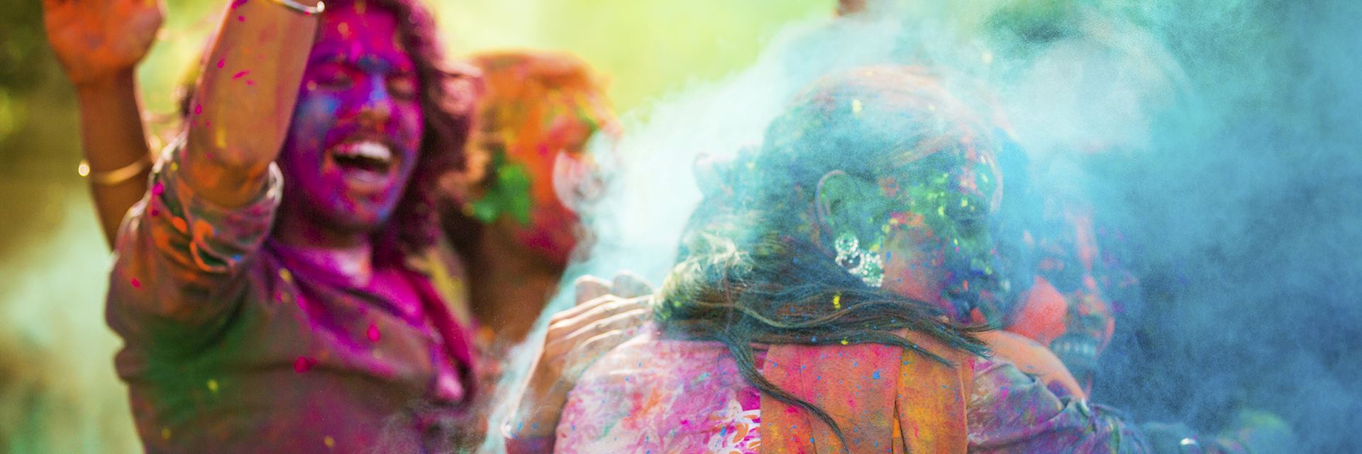 Holi festival of colours in India