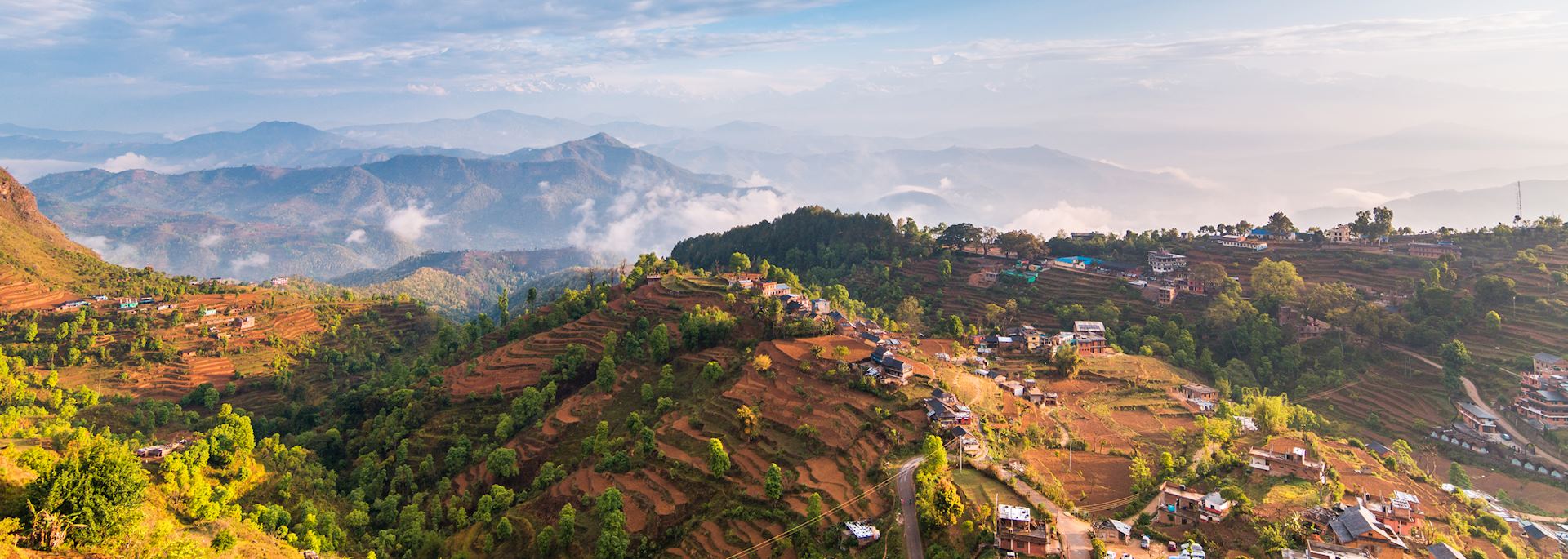 Aerial view of Bandipur village