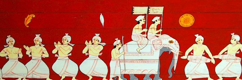 Mural from the Temple of the Tooth in Kandy