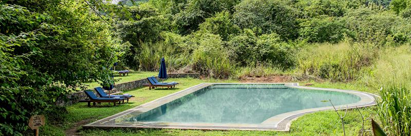 The pool at Gal Oya Lodge, Gal Oya National Park