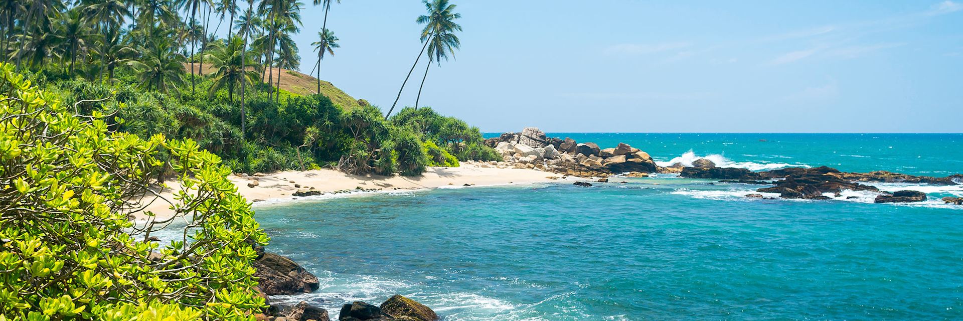 Mirissa coastline in Sri Lanka